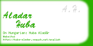 aladar huba business card